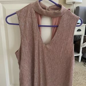 Sparkly pink cutout top